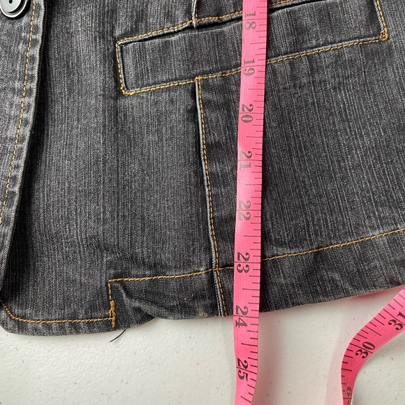 Vintage Rampage Jean Co. Jean Blazer Black Size L We Are all Strange Here - Picture 7 of 10